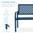 Rhanes Indoor Outdoor Steel Garden Bench w/ Geometric Backrest, Foot Levelers-2012533251