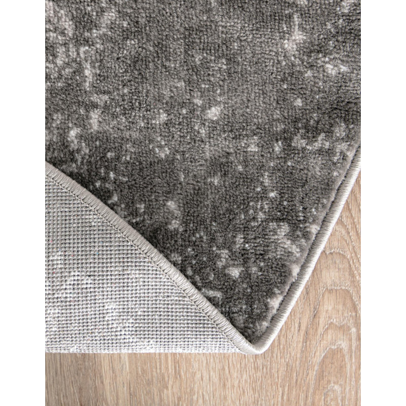 Tapis gris foncé Brandt, Non, Dark Grey, Half-circle 2'2" x 3'7"