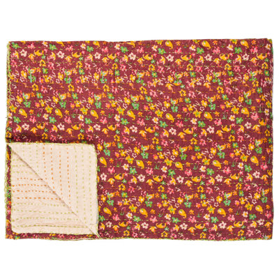 Kantha Knitted Throw Blanket