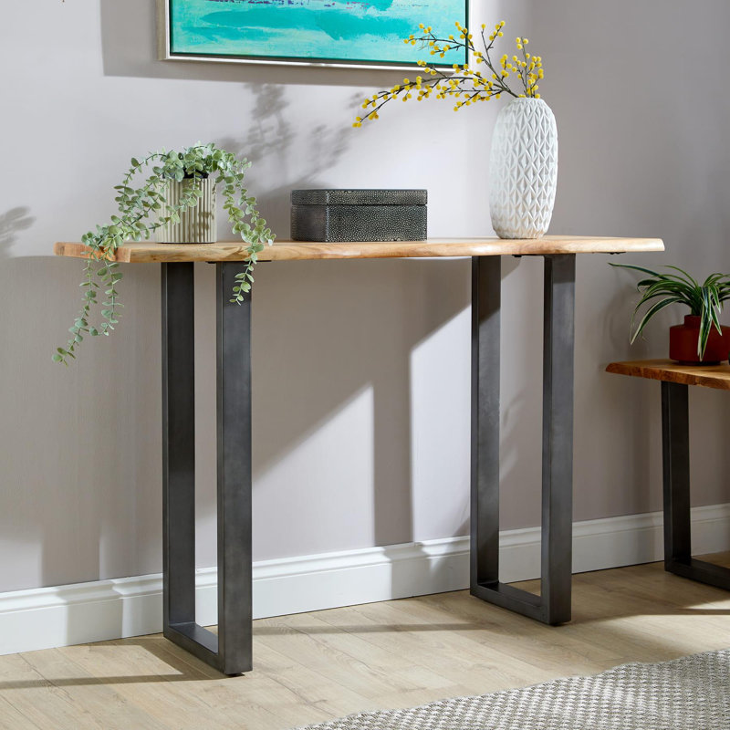 Andikan 120cm Solid Wood Top Console Table