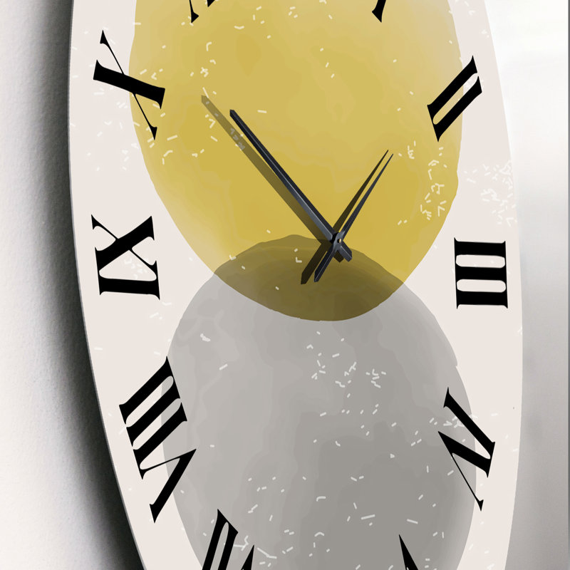 Horloge murale surdimensionnée en forme de lune minimaliste II, Grand