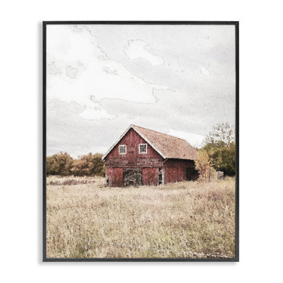 Estampe numérique Red Barn Country, encadrée par Susan Ball