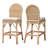 Bido Bali & Pari Bilu Bohemian Natural Rattan 2-Piece Stool Set-106679597
