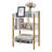 3 Tier  Wooden Bookshelf With Storage Set Of 2, Small White Bookcase,  Narrow Book Shelf Organizer For Living Room, Office, Bedroom, Kitchen