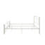Lit blanc en métal blanc - conception moderne, construit pour la durabilité, silencieux et silencieux - assemblage facile, aucun sommier tapissier requis, convient à un matelas de 8 pouces et plus, capacité de charge maximale de 600 lb avec une construction robuste,