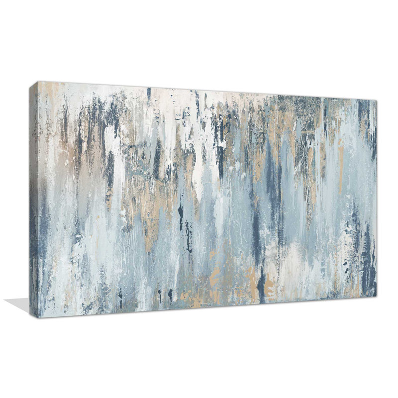 " Blue Illusion ", Wrapped Canvas, 24" H x 40" W, No Frame