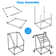 Yescom Freestanding Pool Towel Rack Outdoor, 7 Bar Storage PVC,Drying Laundry Rack for Beach Swimming Pool