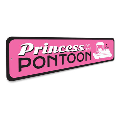 Princess of the Pontoon, Decorative Boat Rides Aluminum Sign