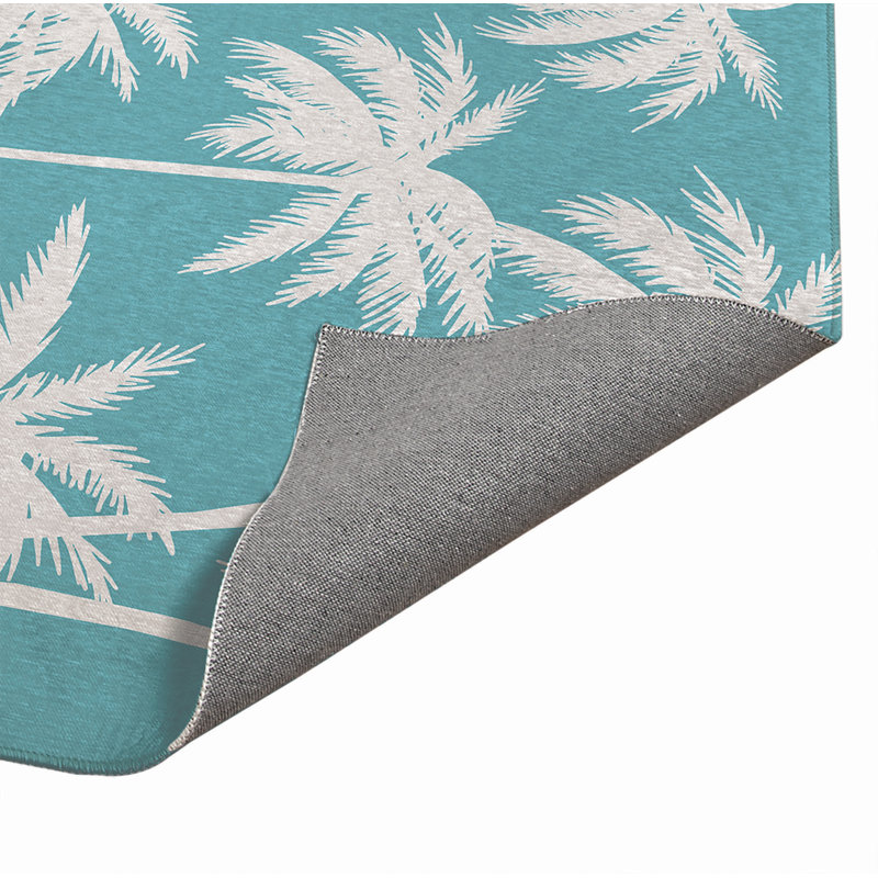 Palm Outdoor Rug, Rectangle 5' x 7'
