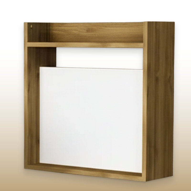 Bureau d'étude rectangulaire flottant avec armoire Gizell