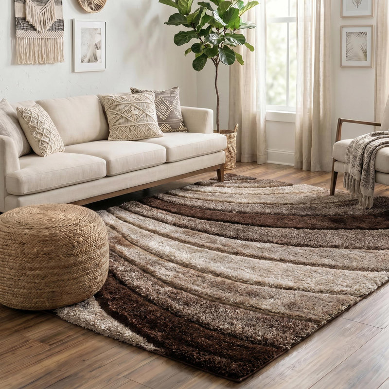 Boise Geometric Shag Area Rug, Rectangle 120 x 170cm