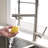 Heavy Duty Commercial Style Kitchen Sink Faucet, Single Handle Pre-Rinse Spring Sprayer Kitchen Faucets, High Arc Pull Down Kitchen Faucet-116628709