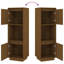 Highboard 38X35x117 Cm Solid Wood Pine-1606436328
