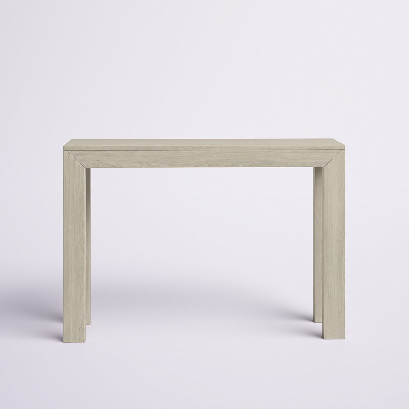 Beckett Solid Wood Console Table, Seashell, 32" H x 46" W x 12" D