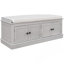 Banc de rangement polyvalent avec 4 portes, tablettes réglables et coussin amovible pour le vestibule et le salon-1504049049