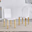 Ensemble de 2 chaises en cuir PU avec pieds en métal doré