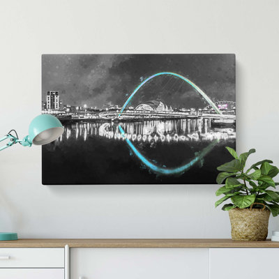 Gateshead Millennium Bridge - No Frame Painting on Canvas