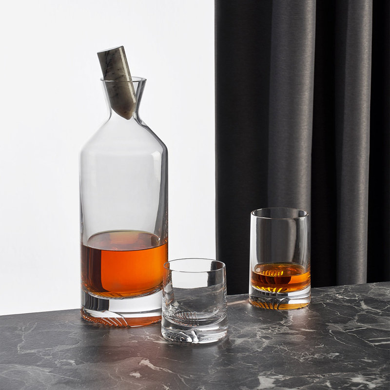 Alba Whiskey Lead Free Crystal Glasses, 13.25 Oz