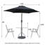 Parasol de 7,5 pi x 7,5 pi avec manivelle et bouton-poussoir inclinable, parasol de marché pour table d'extérieur avec mât en aluminium-1571414960
