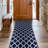 Glamour Non-Slip Moroccan Trellis Area Rug For Living Room, Hallway, Entryway Rug, Navy/Ivory-1415575286
