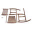 Chaise berçante d'extérieur en bois d'acacia brun
