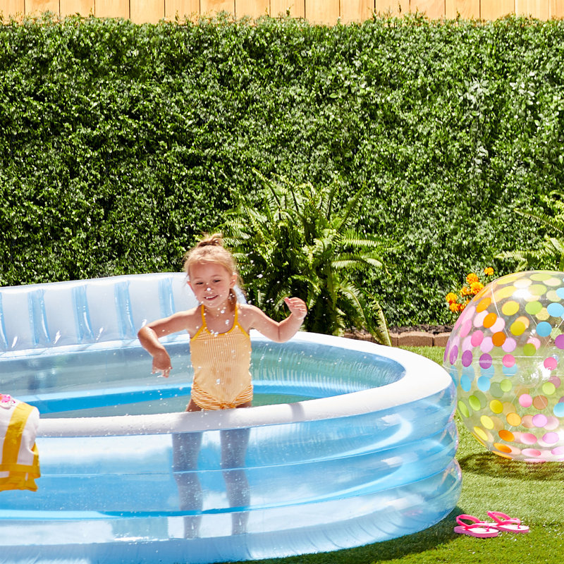 Intex Blue and White Inflatable Oval Family Pool with Bench