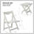 Foldable small table and chairs set with 2 chairs and rectangular table-1098964776