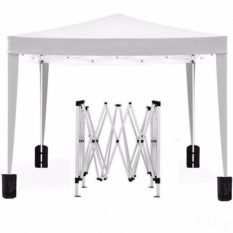 Pavillon de jardin escamotable 10X10FT, paroi latérale pour l'extérieur avec UPF 50+ et sac de poids et sac de transport