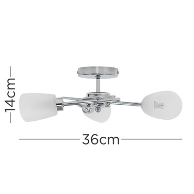 Saniya Glass Semi Flush Mount