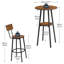 Ensemble de 3 tables de bar rondes noires pour 3 avec rangement-1384639677-1384639672