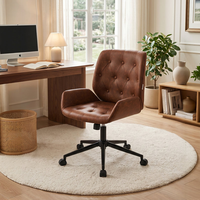 chenille office chair, Brown