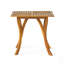 Élégante table de salle à manger carrée d'extérieur en bois d'acacia avec finition en teck pour le patio et la cour