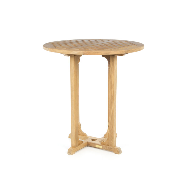 Essex Outdoor Round Teak Bar Table