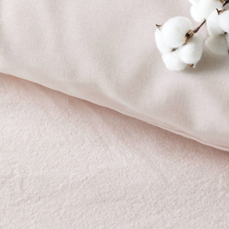 4Pcs édredon en coton rose simple / simple TG avec rembourrage et décoration