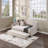 Trundle Daybed Upholstered, Tufted Sofa Bed, With Button And Copper Nail On Arms Full Size-84722121-84722124