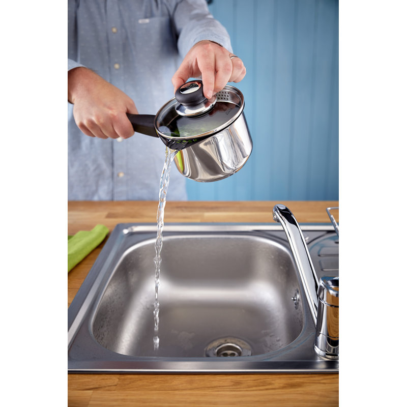 Vista Stainless Steel Saucepan with Lid, 3.1 L