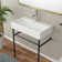 Lordear 17'' Ceramic Rectangular Bathroom Sink with Overflow