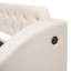Lit de jour simple beige avec rangement et accoudoirs, unité rembourrée-790510857