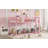 Low Twin Over Twin Bunk Bed, Floor Bunk Bed With Ladder-846819117