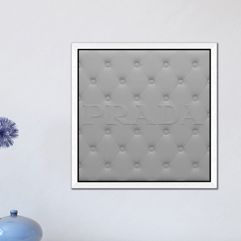 Prada Panel by 5by5collective - Print on Canvas, White Framed, 66.04 cm H x 66.04 cm W