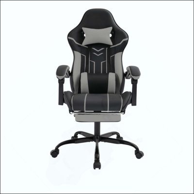 Gaming Chair, Computer Chair Ergonomic Chair With Footrest Office Chair Ergonomic Computer Chair With Lumbar Backrest