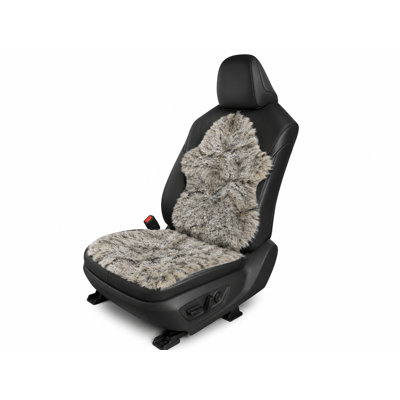 Premium Genuine Long Wool Sheepskin Univeral Fit Front Car Seat Cover (1) Pc