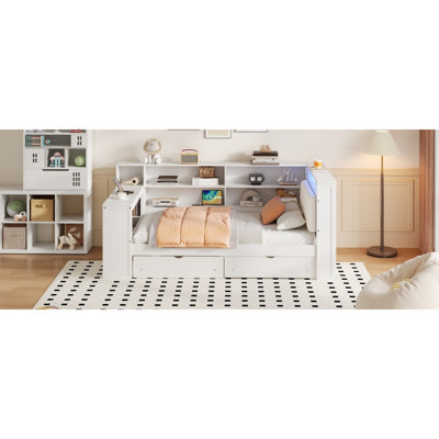 Innovative Storage Platform Bed Wood Modern Bedroom Essential