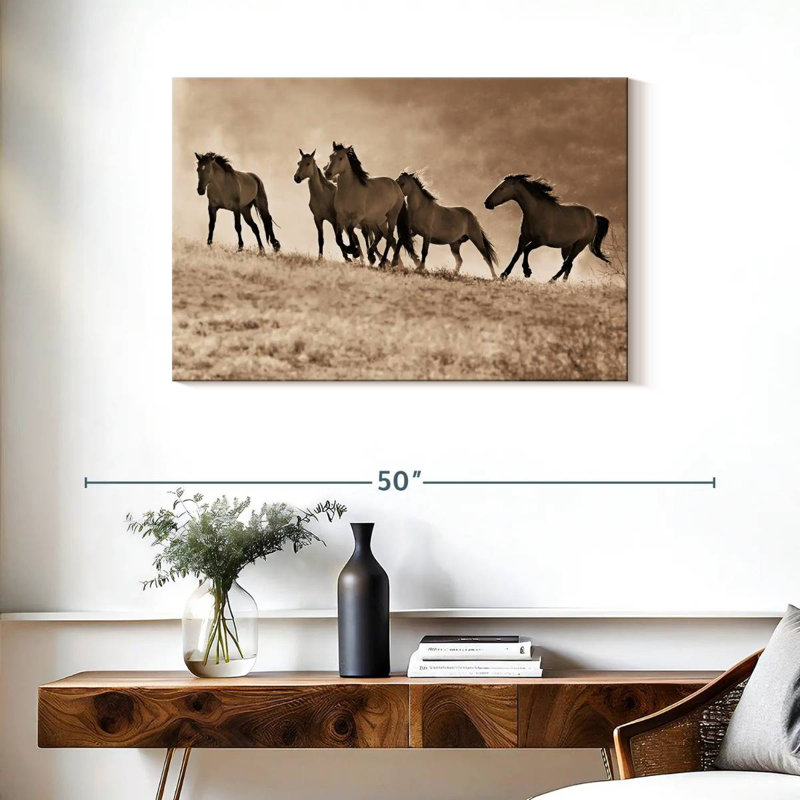 Brampt Kicking Dust, 24" H x 36" W