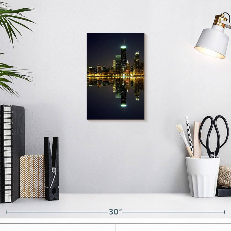 Aime Night In Chicago, 12" H x 8" W