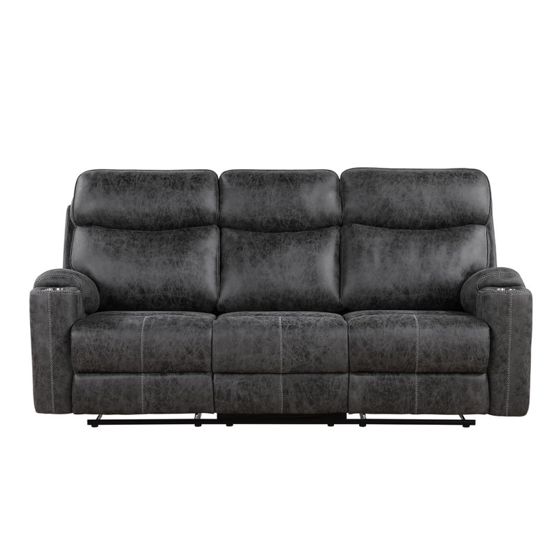 Canapé inclinable manuel en microfibre Hirah