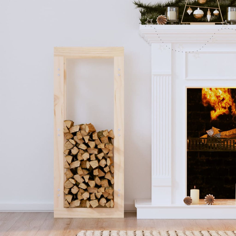 Firewood Rack 41x25x100 cm Solid Wood Pine, Brown