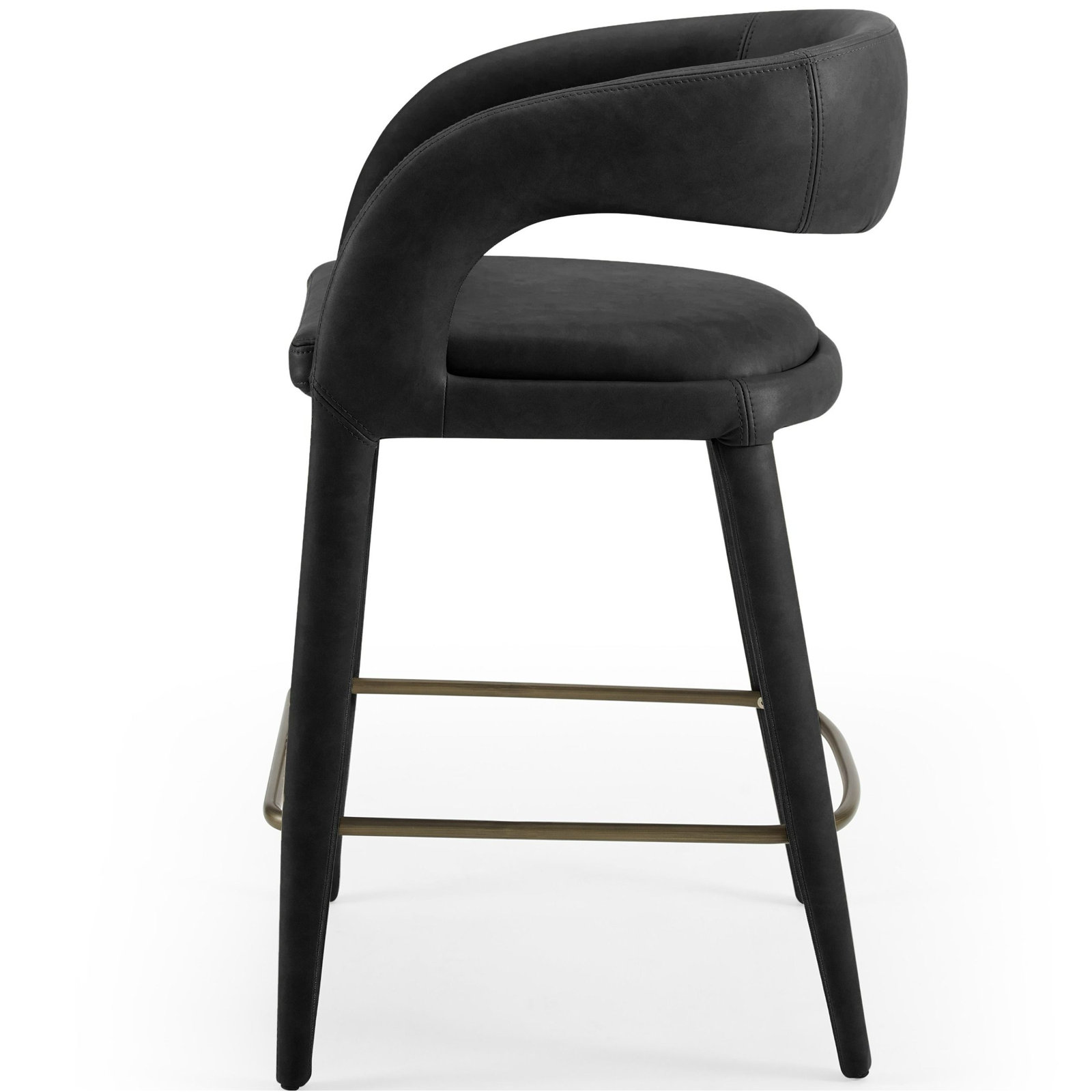Freestyle Bar and Counter Stool, Black, 25.6''