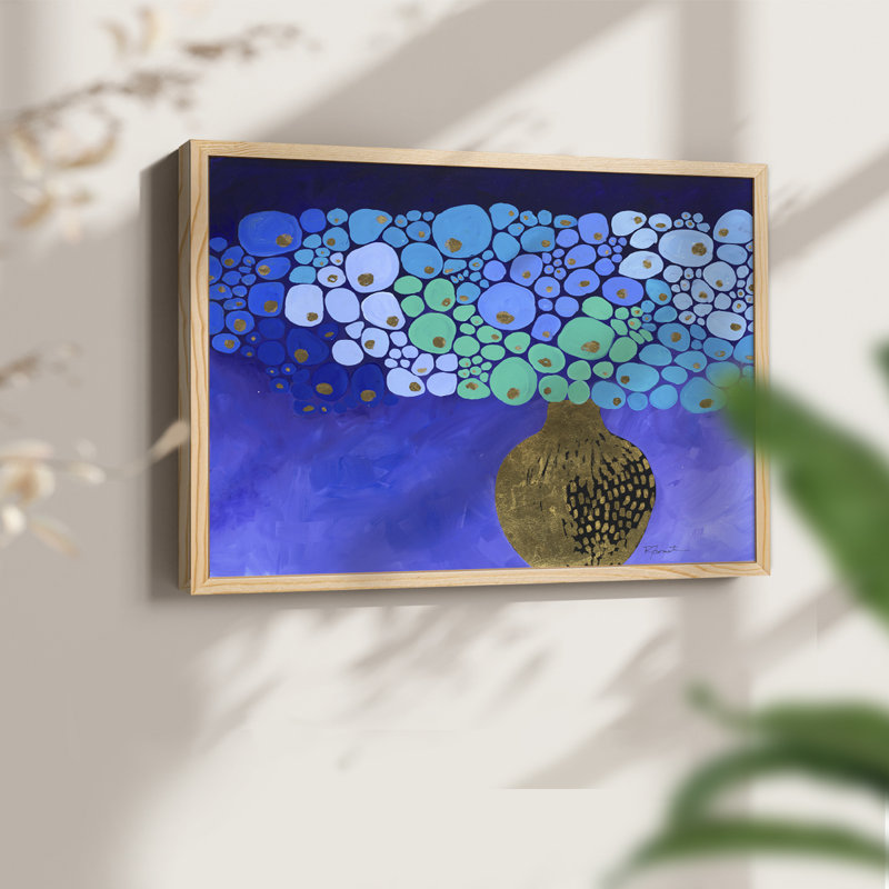 Blue Poppies II -Framed Print - Restickable