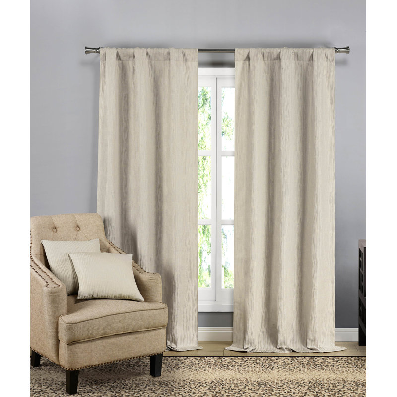 Paire de rideaux occultant et isolant Frederick, Beige/Or